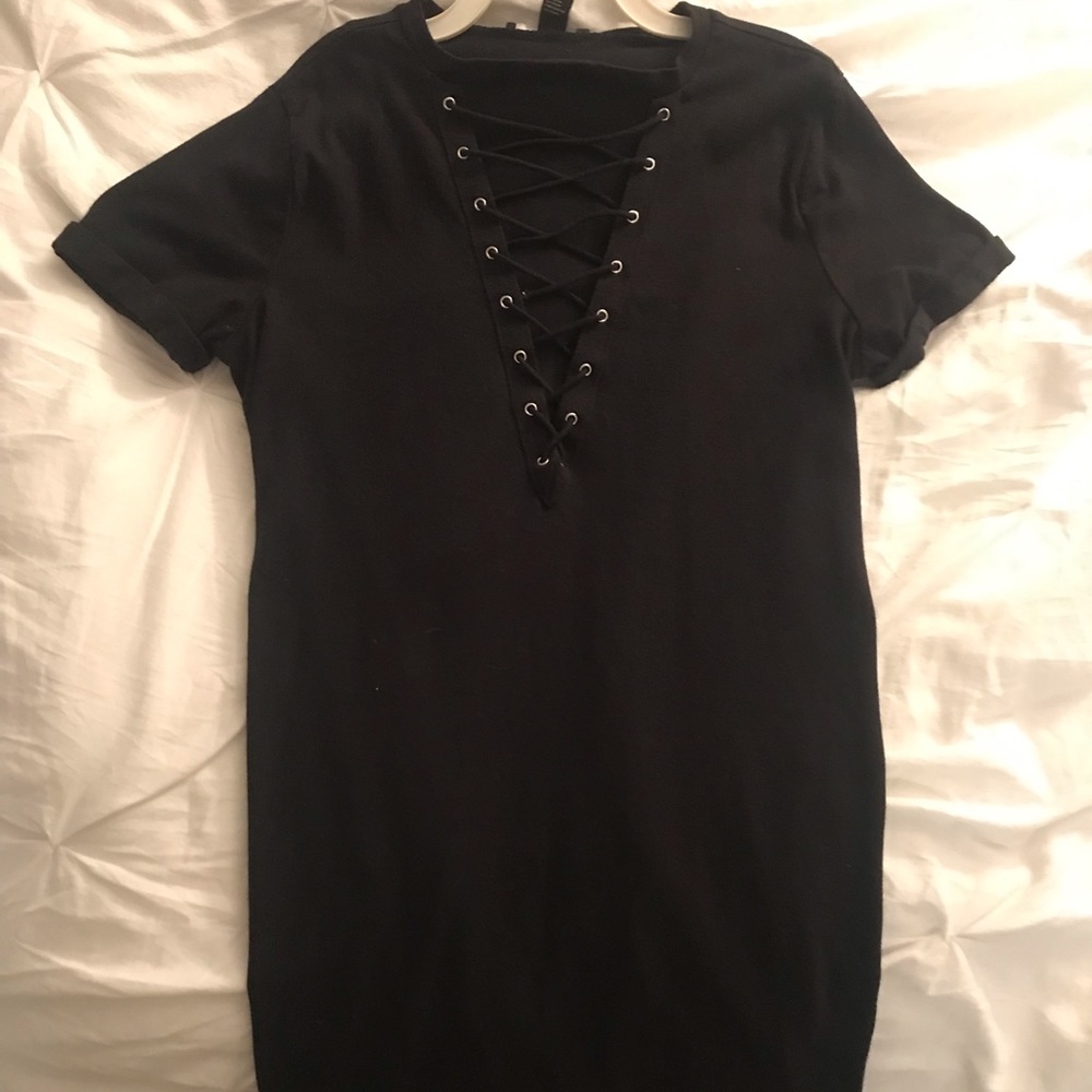 Black mini dress